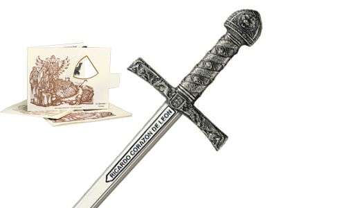 Miniature King Richard the Lionheart Sword (Silver) by Marto of Toledo Spain - Image 2