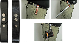 Leather Frog Belt Hanger For Sword , Dagger , Mug